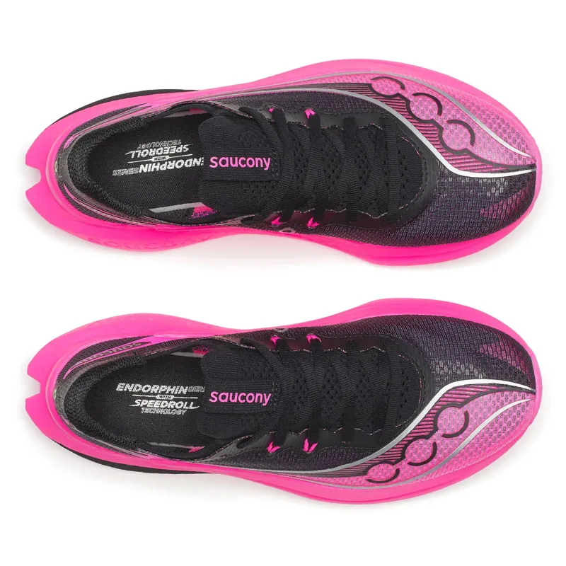 Saucony Endorphin Pro 5 Women's Road Running Shoe in Black/Shock-2