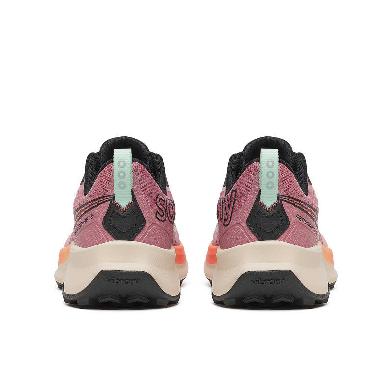Saucony Peregrine 16 Women's Trail Running Shoe in Mauve/Salmon-5