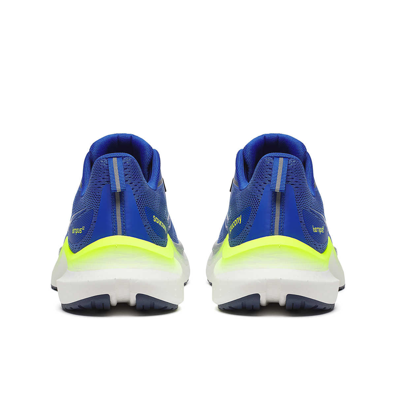 Saucony Tempus 2 Men's Road Running Shoe in Lapis/White-4