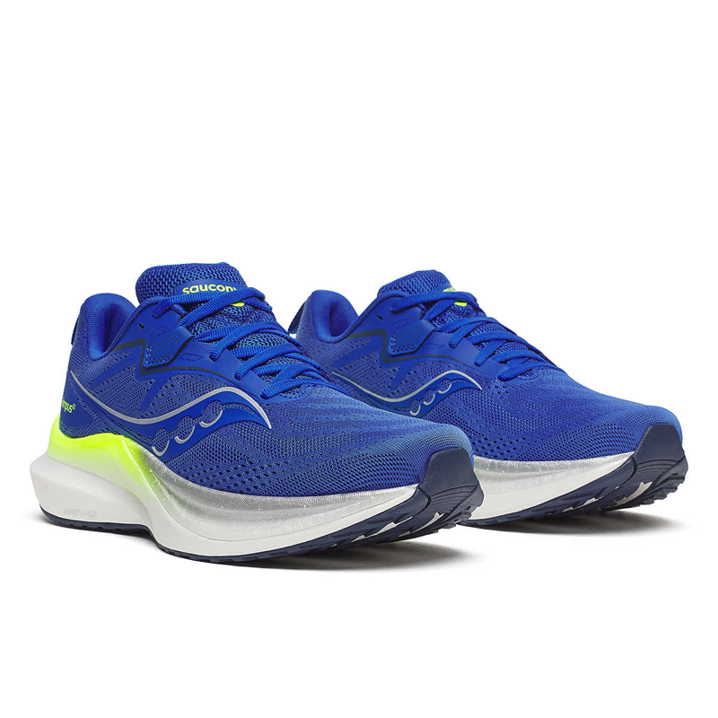 Saucony Tempus 2 Men's Road Running Shoe in Lapis/White-5