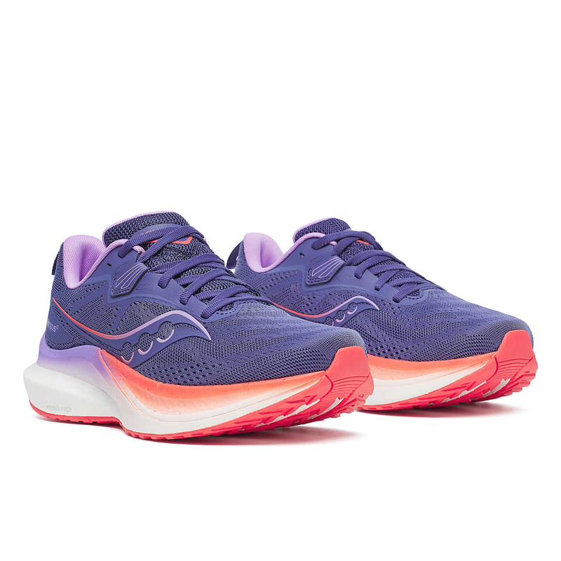 Saucony Tempus 2 Women's Road Running Shoe in Marine/Crocus-5