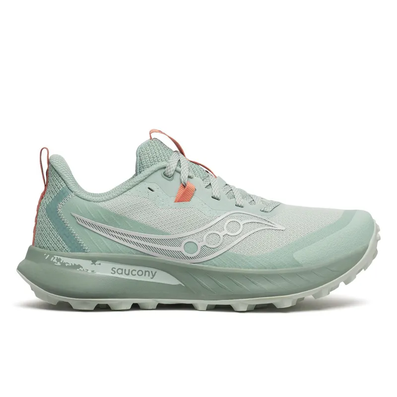 Saucony Peregrine 15 Women's Trail Running Shoe in Mist/Aloe