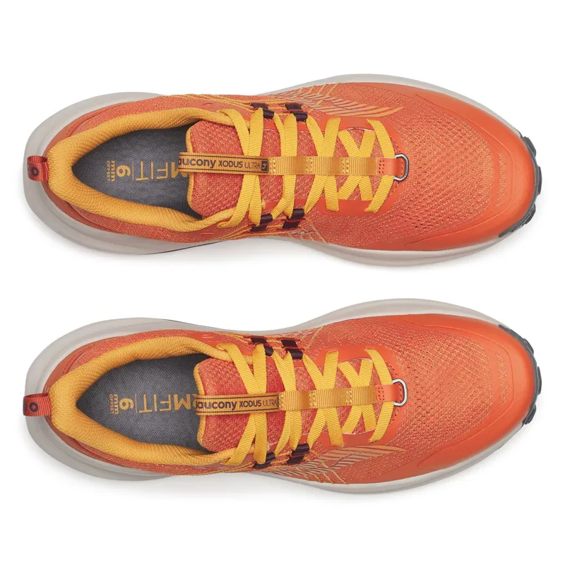 Saucony Xodus Ultra 4 Men's Trail Running Shoe in Amber/Autumn-4