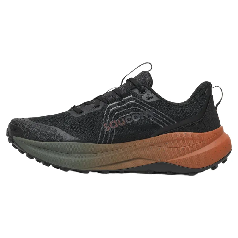 Saucony Xodus Ultra 4 Men's Trail Running Shoe in Black/Rust-3