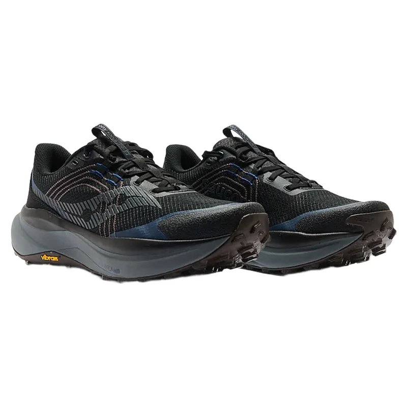 Saucony Xodus Ultra 4 Men's Trail Running Shoe in Black/Navy-5