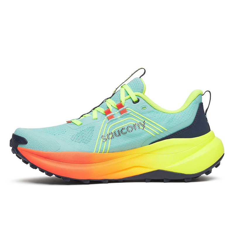 Saucony Xodus Ultra 4 Women's Trail Running Shoe in Splash/Fire-3