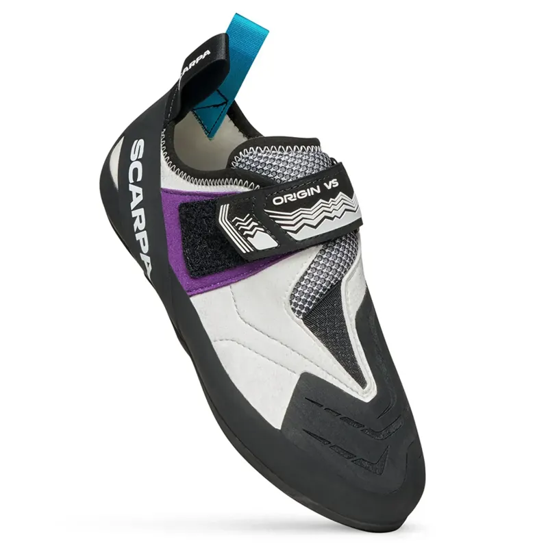 Scarpa Origin VS LV Unisex Climbing Shoe in White/Purple-2