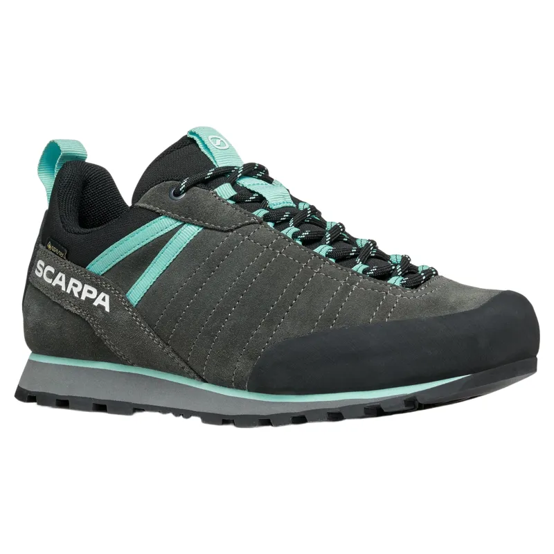 Scarpa Crux 2 GTX Women's Approach Shoe in Shark/Aqua-5