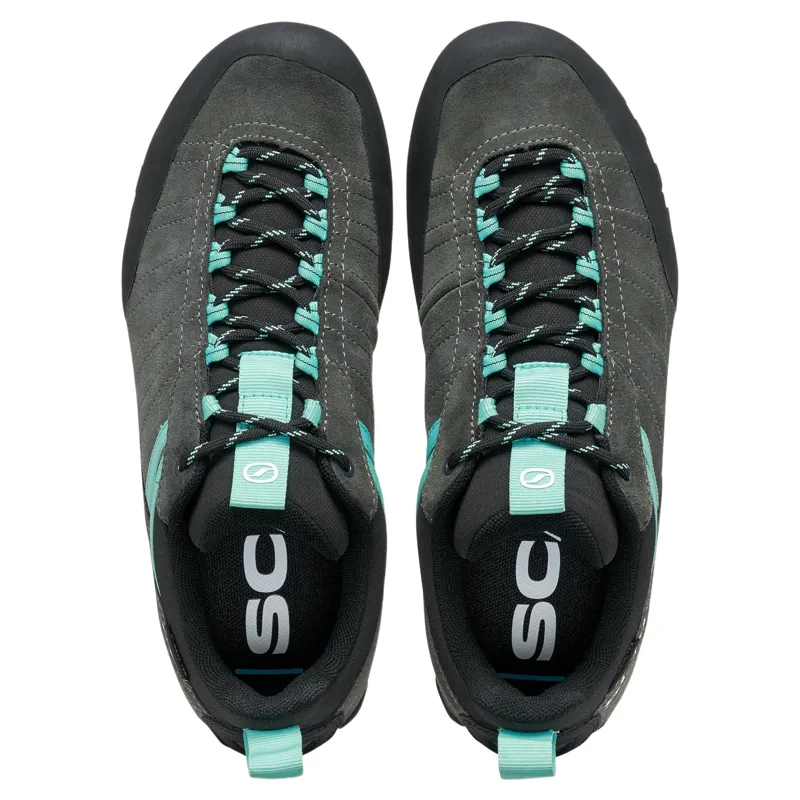 Scarpa Crux 2 GTX Women's Approach Shoe in Shark/Aqua-1