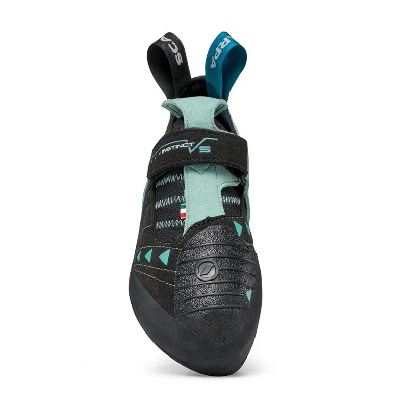 Scarpa Instinct VS Women's Climbing Shoe in Black/Aqua-1
