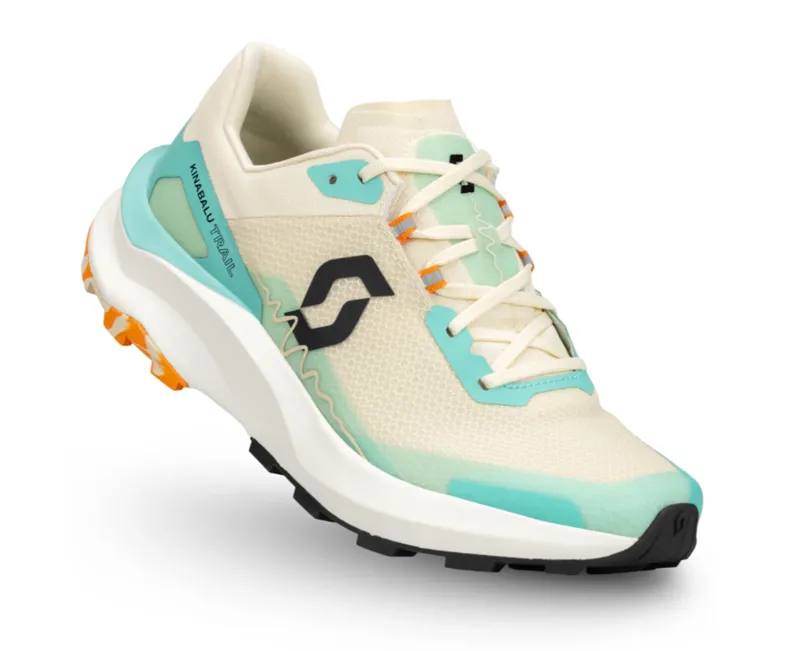 Scott Kinabalu Trail Women's Trail Running Shoe in Cream Beige/Cascade Blue-2