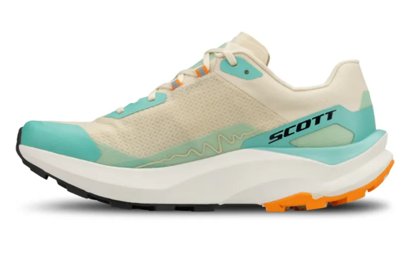 Scott Kinabalu Trail Women's Trail Running Shoe in Cream Beige/Cascade Blue-3