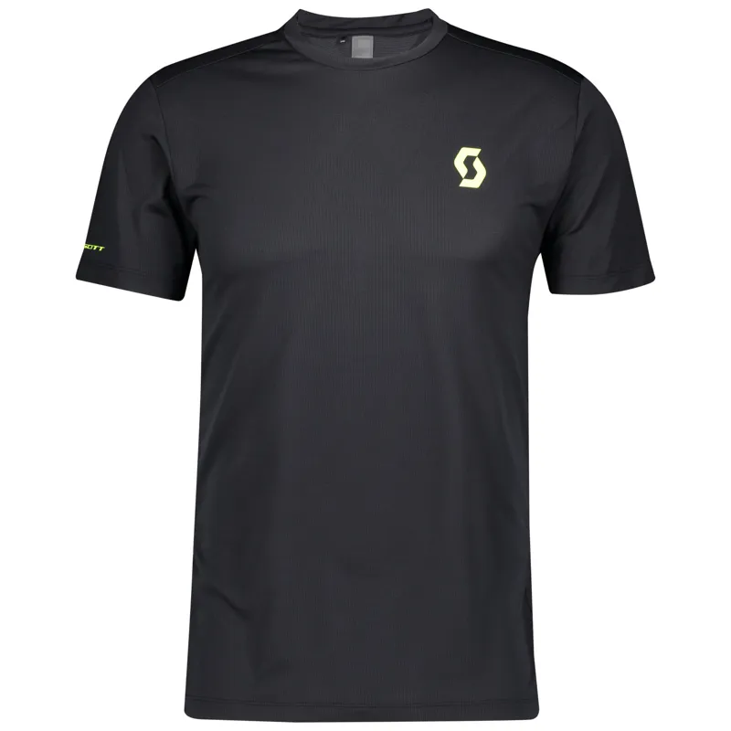 Scott RC Run Team S/SL Men's Running T-Shirt in Black/Yellow