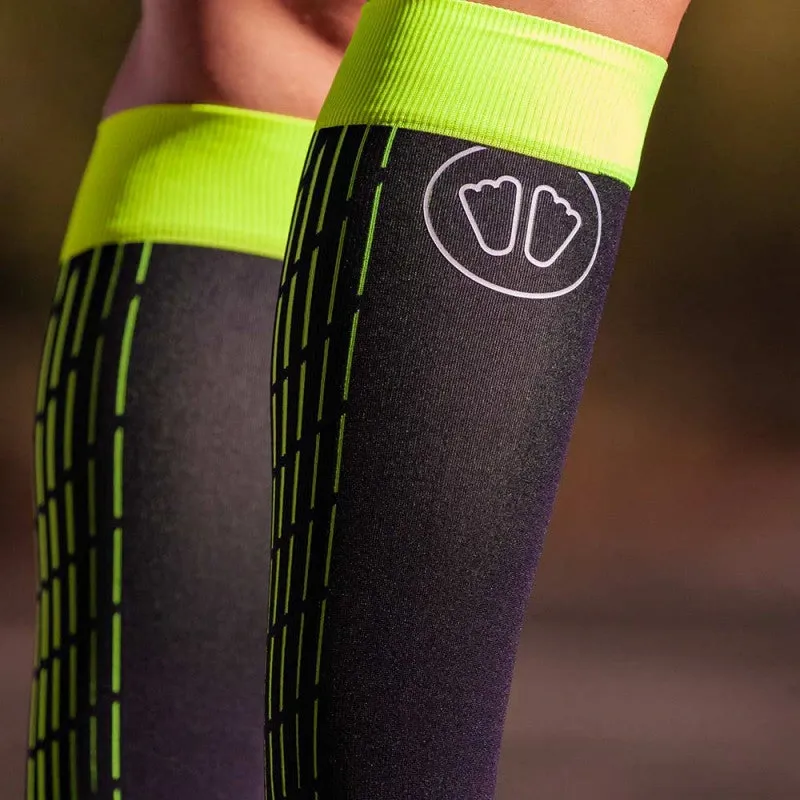 Sidas Ultra Light Calf Compression Sleeve in Black and Yellow-3