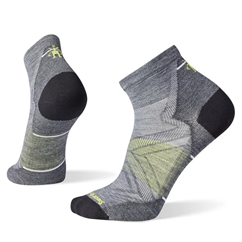 Smartwool Run Zero Cushion Ankle Socks in Medium Gray