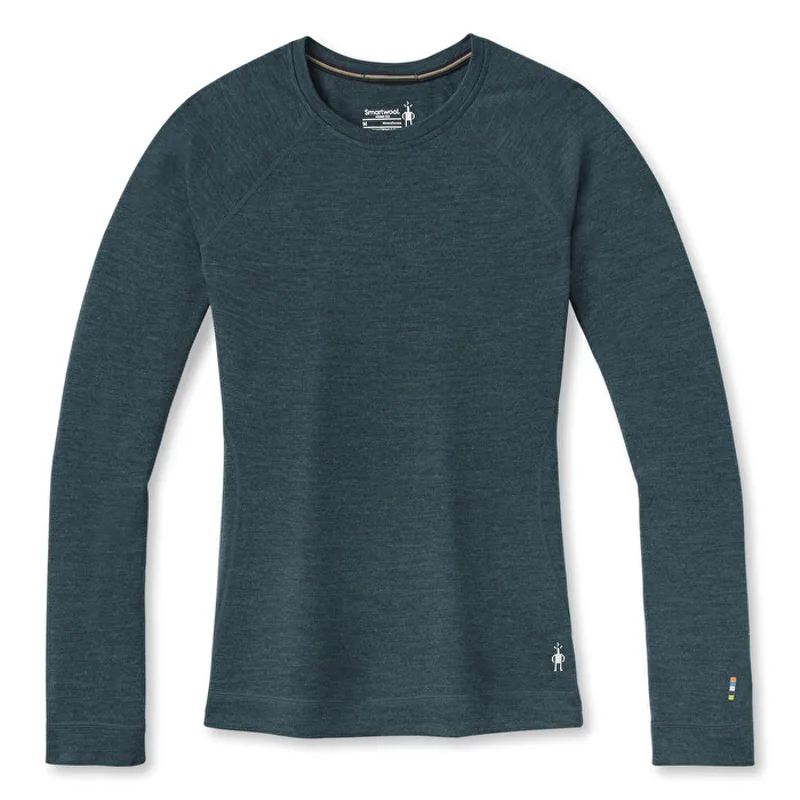 Smartwool Women's Classic Thermal Merino Base Layer Crew in Twilight Blue Heather