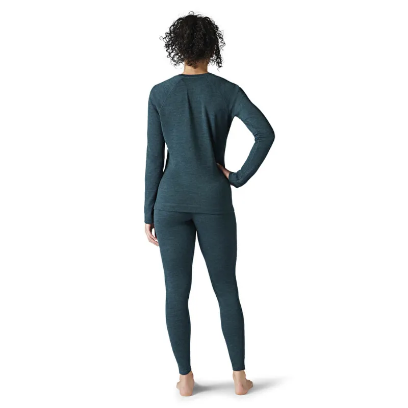 Smartwool Women's Classic Thermal Merino Base Layer Crew in Twilight Blue Heather-2