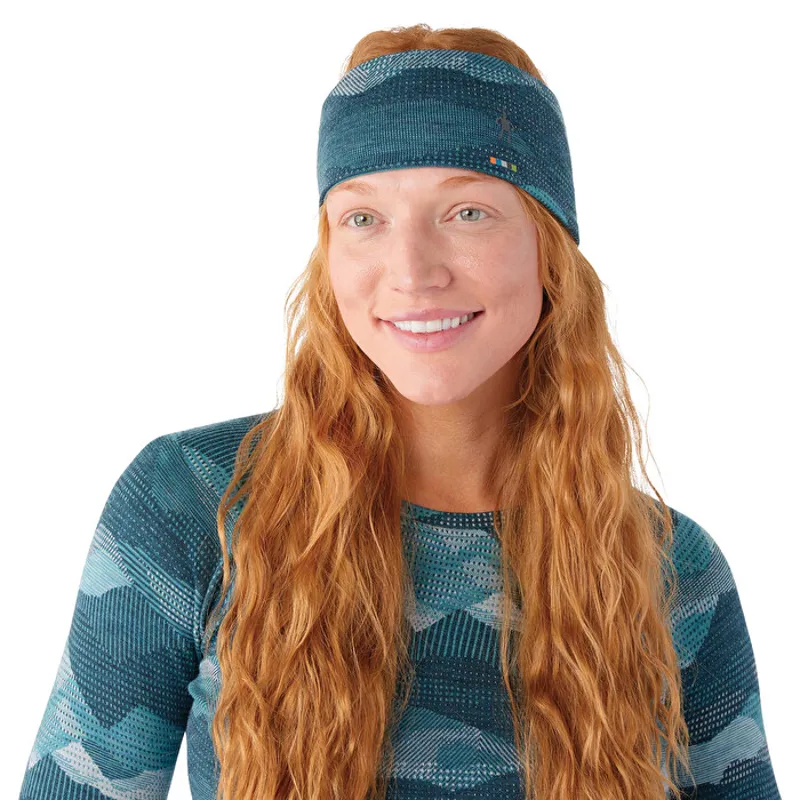 Smartwool Thermal Merino Reversible Headband in Twilight Blue MTN Scape-1