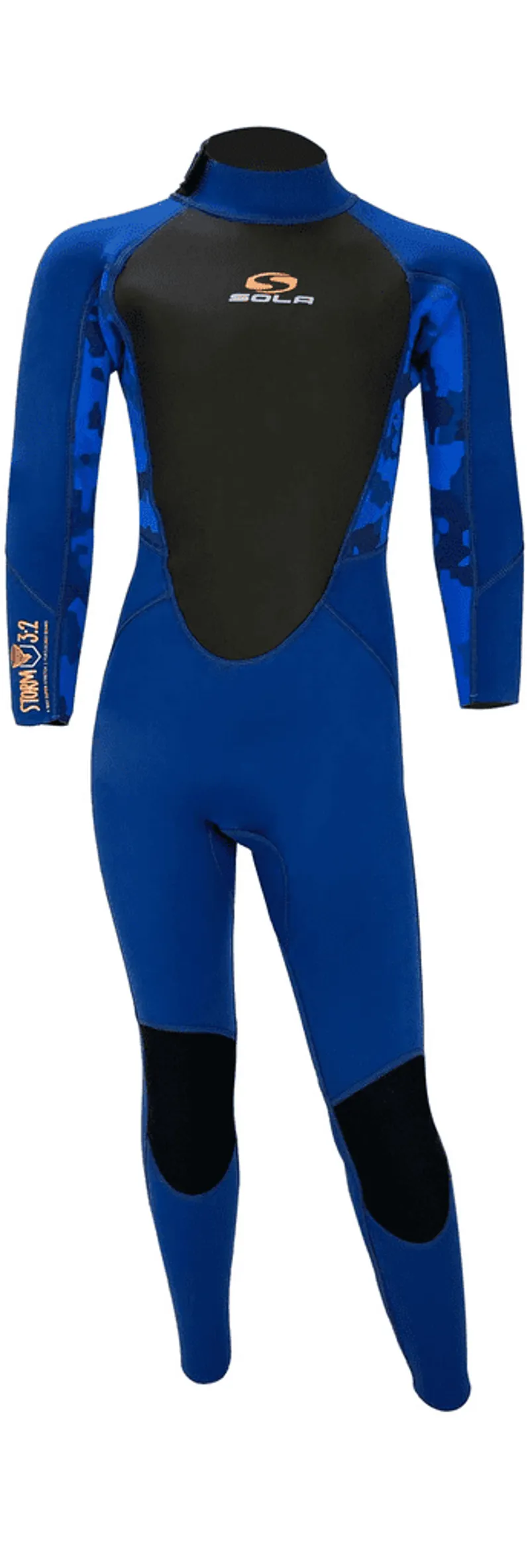 Sola Kid's Storm 3/2mm Fullsuit Wetsuit in Blue/Camo
