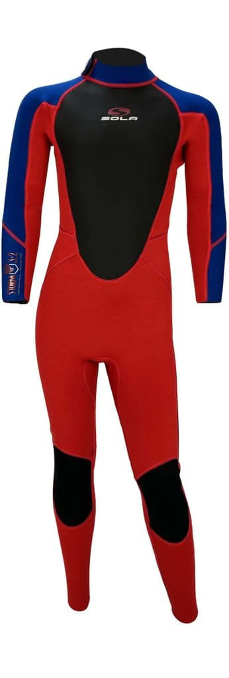 Sola Kid's Storm 3/2mm Fullsuit Wetsuit in Red/Blue