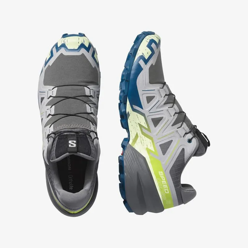 Salomon Speedcross 6 Men's Trail Running Shoe in Castlerock/Vanilla Ice/Smoke Green-1