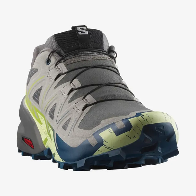 Salomon Speedcross 6 Men's Trail Running Shoe in Castlerock/Vanilla Ice/Smoke Green-5