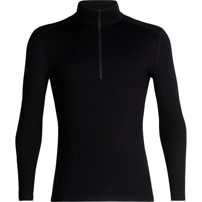 Icebreaker Tech 260 Half Zip Men's Thermal Top in Black