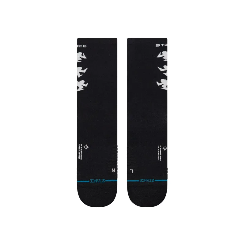 Stance Runner Light Crew Sock in Black-1