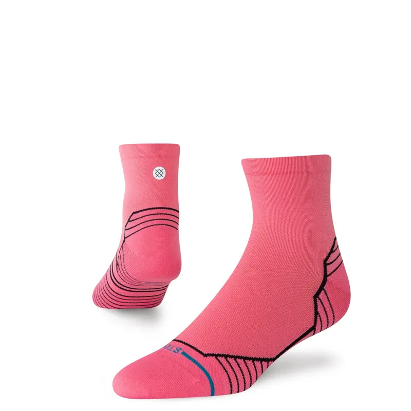 Stance Variegated Ultra Light Quarter Women's Running Sock in Pink