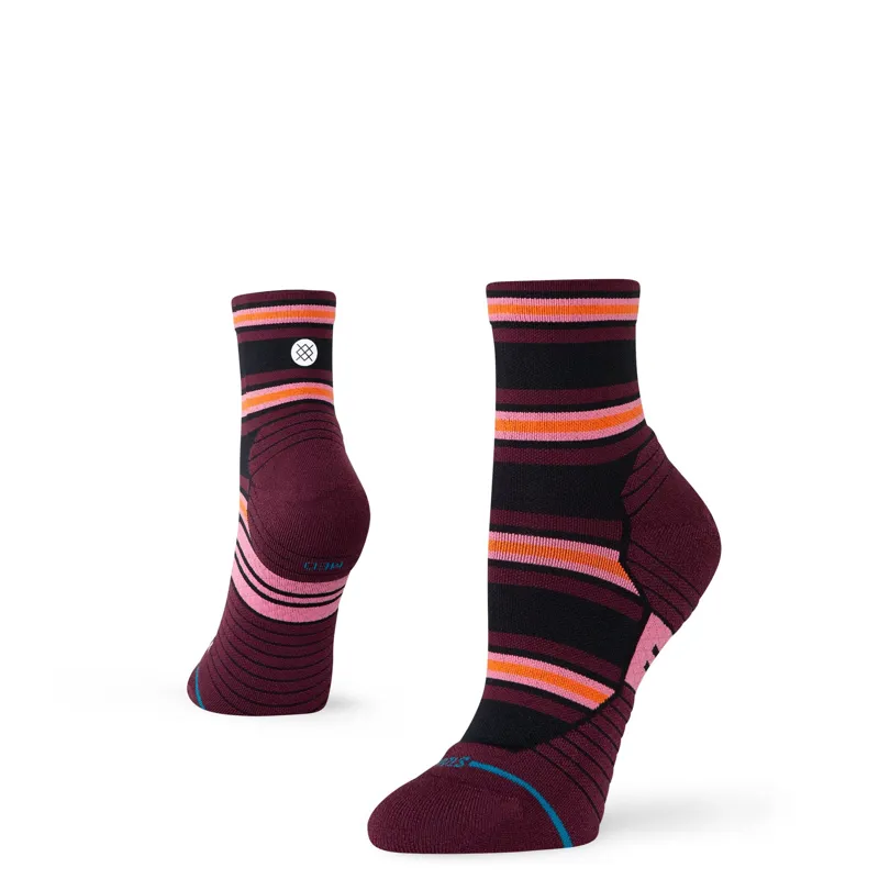 Stance Wayfarer Light Quarter Womens Running Sock in Fig -1