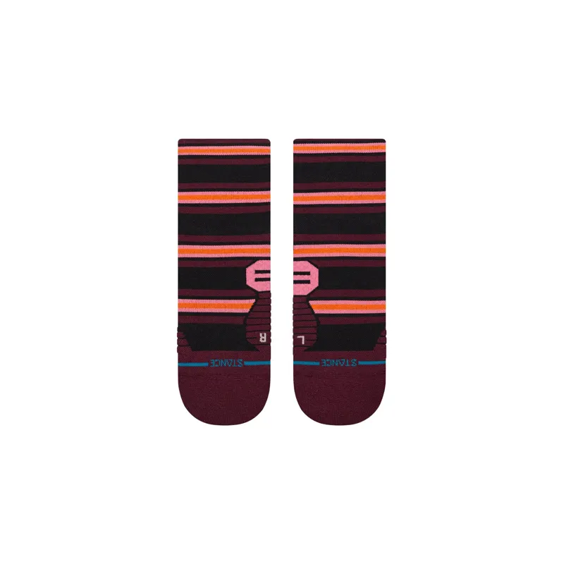 Stance Wayfarer Light Quarter Womens Running Sock in Fig -2
