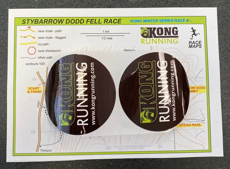 KONG Stybarrow Dodd Fell Race Map