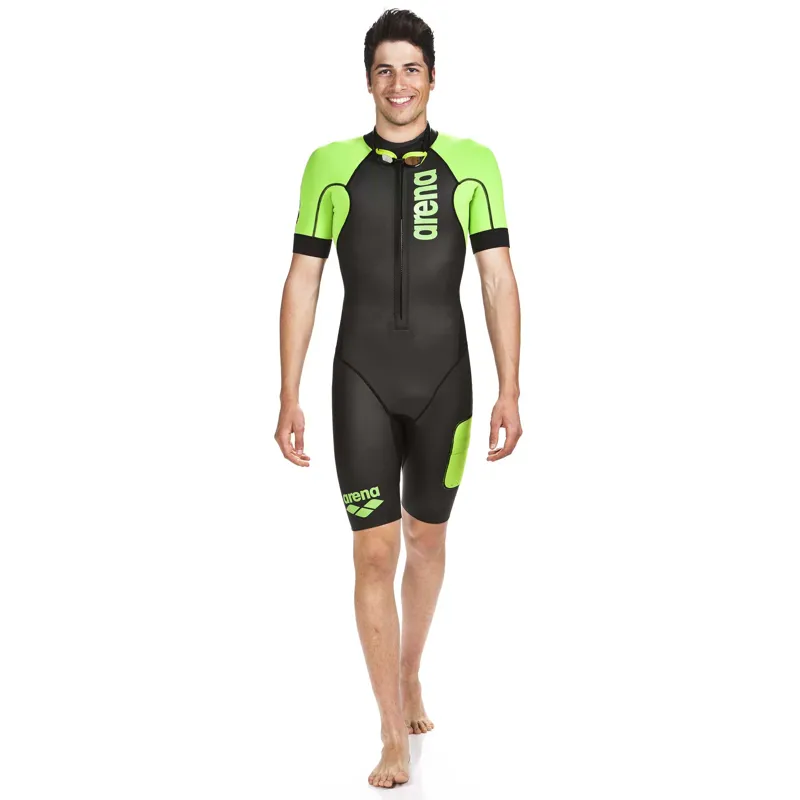Arena Swimrun Mens Wetsuit in Black/Green