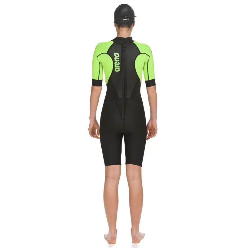 Arena Swimrun Womens Wetsuit in Black/Green-1