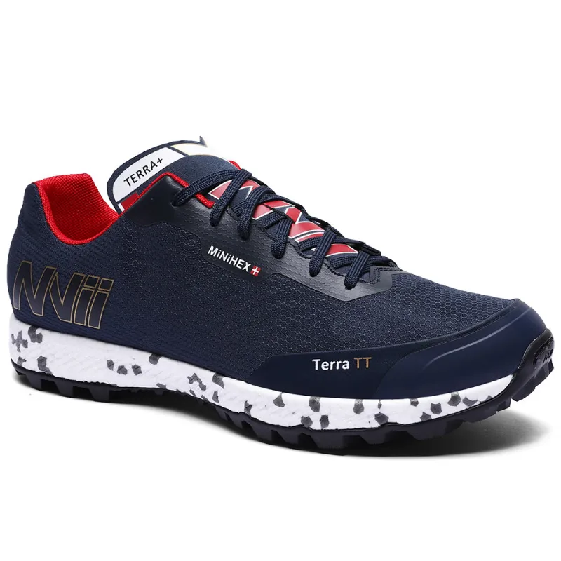 Nvii Terra TT Unisex Trail/Fell Running Shoe in Dark Blue/Red/Gold-1