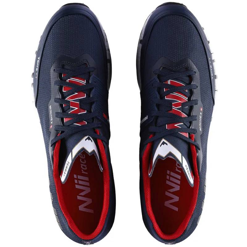 Nvii Terra TT Unisex Trail/Fell Running Shoe in Dark Blue/Red/Gold-3