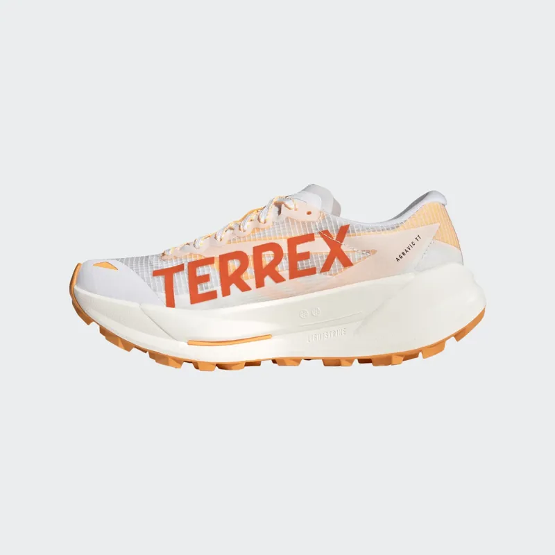 adidas Terrex Agravic TT Women's Trail Running Shoe in White/Impact Orange/Ref Silver-3