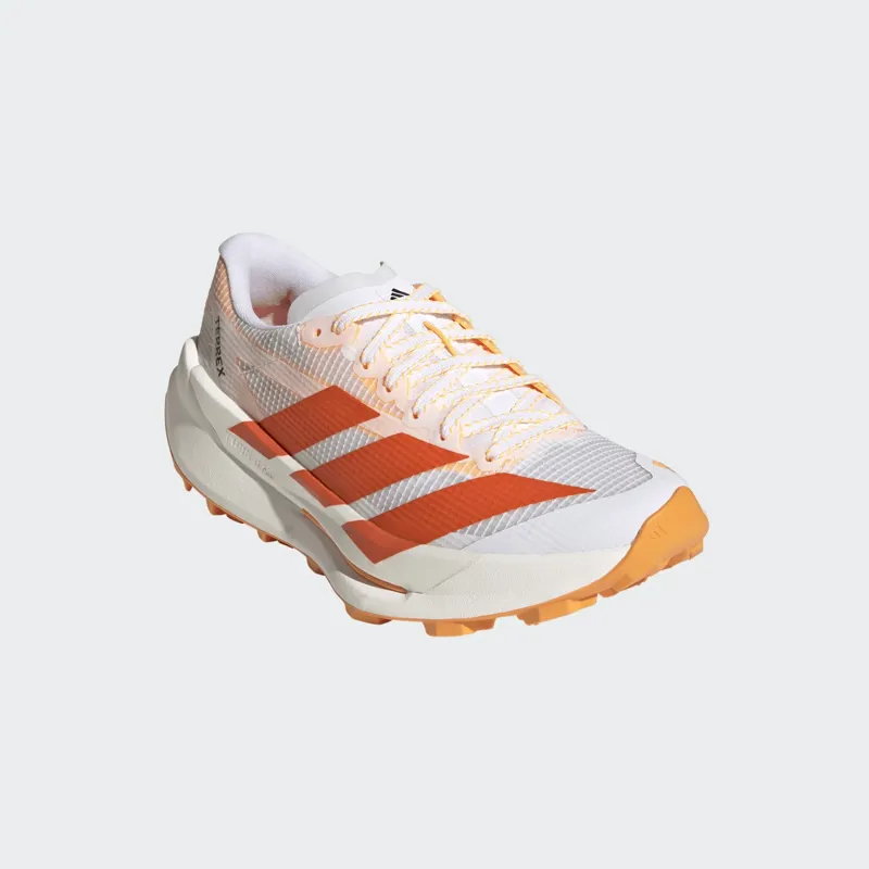 adidas Terrex Agravic TT Women's Trail Running Shoe in White/Impact Orange/Ref Silver-4
