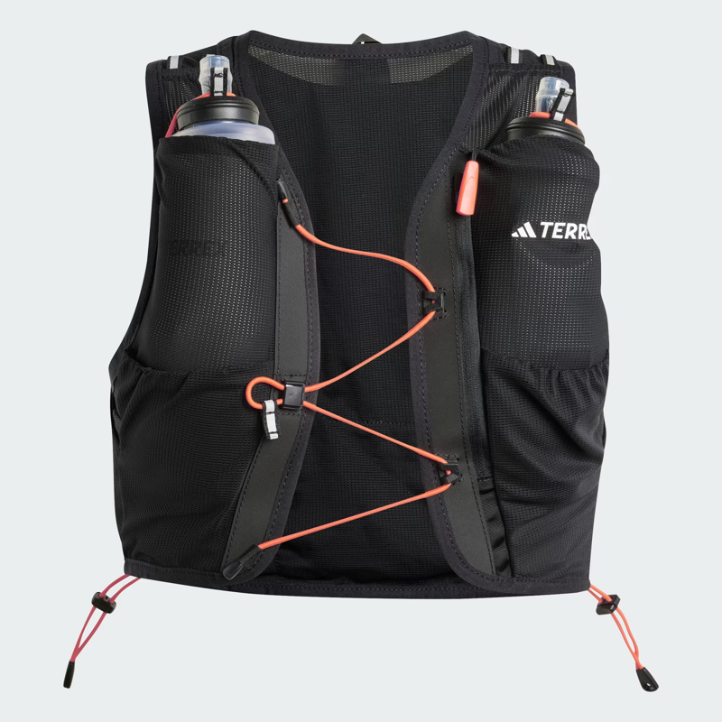 Terrex Trail Running Techrock Vest 5L Unisex Running Vest in Black/White/Impact Orange