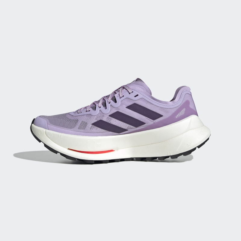 adidas Terrex Agravic Speed Ultra Women's Trail Running Shoe in Powder Plum/Aurora Plum/Red-3
