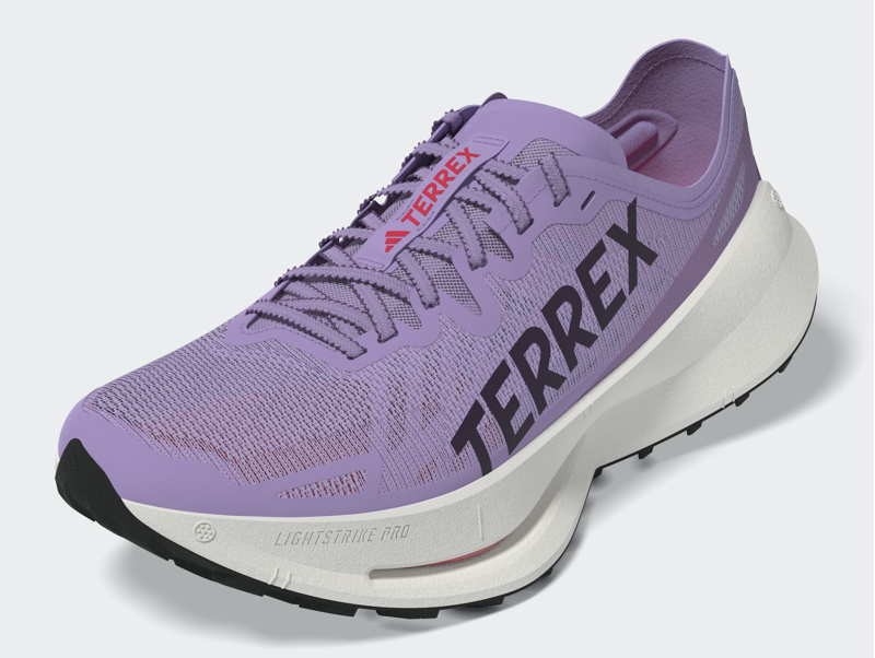 adidas Terrex Agravic Speed Ultra Women's Trail Running Shoe in Powder Plum/Aurora Plum/Red-5