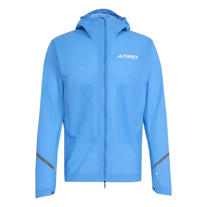 adidas Terrex Xperior 2.5L Light Climaproof Men's Rain Jacket in Rayblu