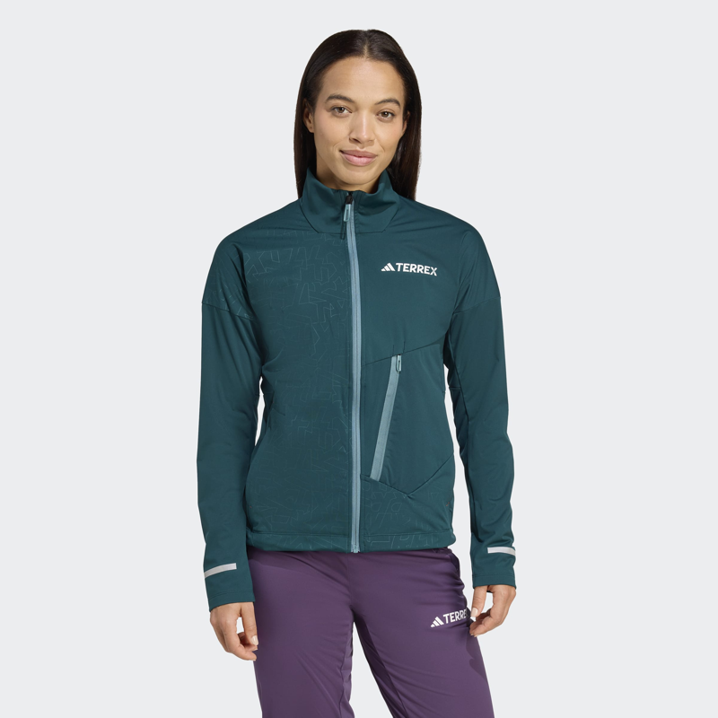 adidas Terrex Xperior Cross-Country Ski  Women's Softshell Jacket in Aurora Ivy-1
