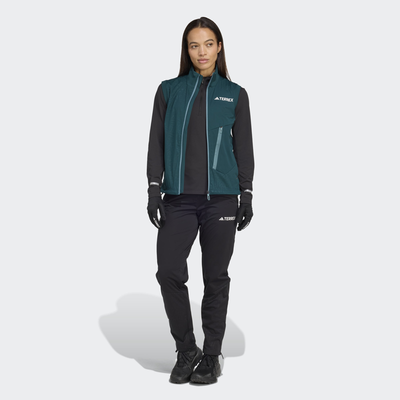 adidas Terrex Xperior Cross-Country Ski Women's Softshell Vest in Aurora Ivy-4