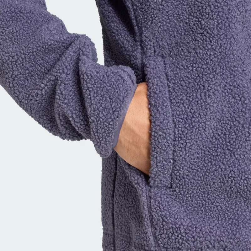 Terrex Xploric High Pile Fleece Pullover Men's Sweatshirt in Preloved Violet-4