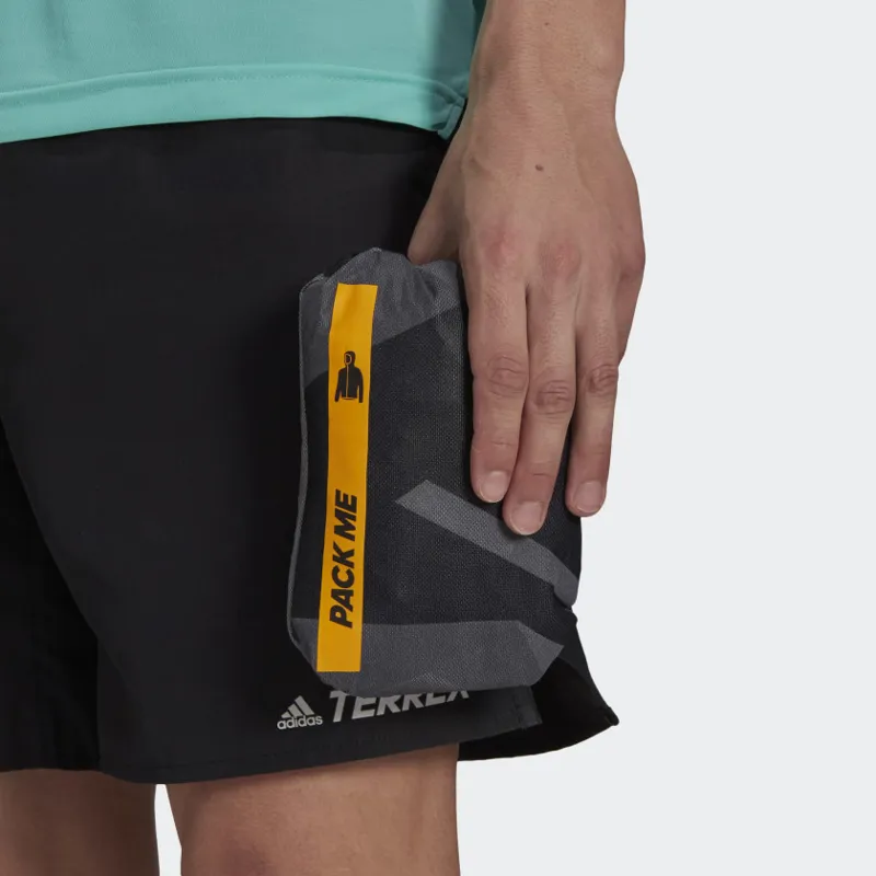 adidas Terrex Men's Agravic Graphic AOP Rain Jacket in Grey-4