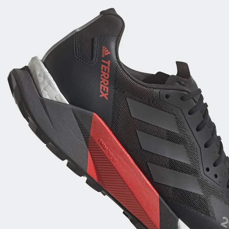 adidas Terrex Agravic Ultra Men's Trail Running Shoe in CBlack/GreFiv-5