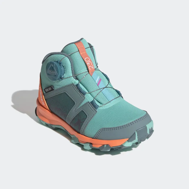 adidas Terrex Agravic Boa Mid Rain.RDY Kid's Hiking Shoe in HaE/AcM/SO-4