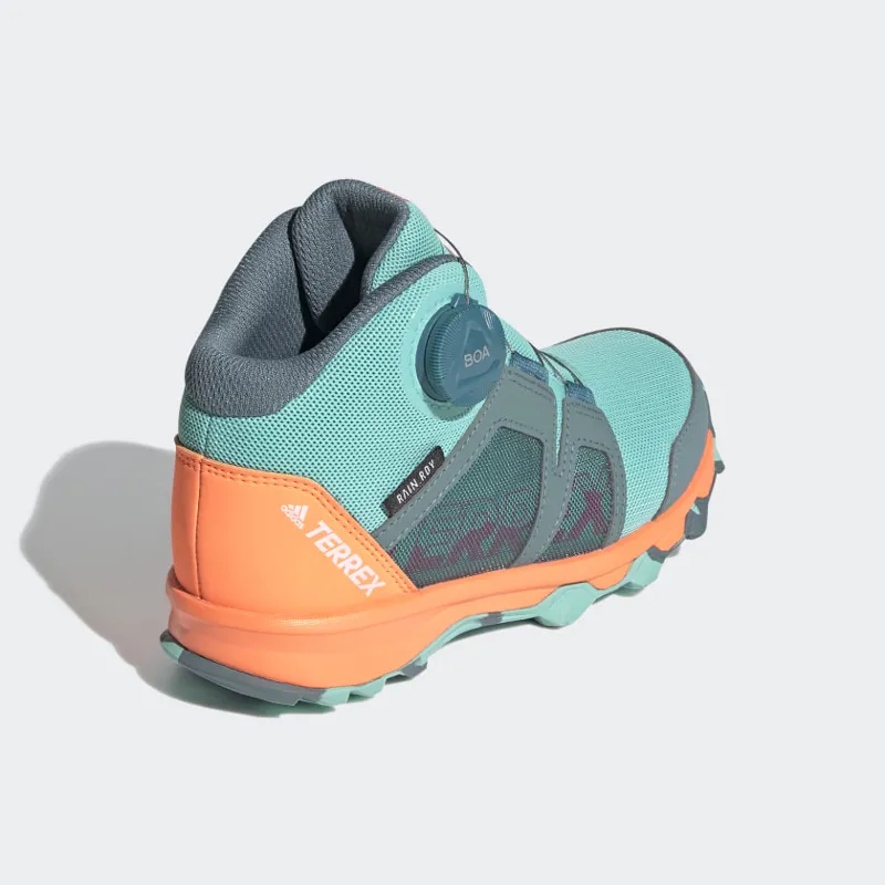 adidas Terrex Agravic Boa Mid Rain.RDY Kid's Hiking Shoe in HaE/AcM/SO-5