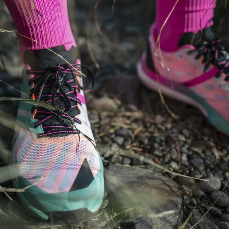 adidas Terrex Speed Ultra Men's Trail Running Shoe in Cloud White/Acid Mint/Scream Pink-9